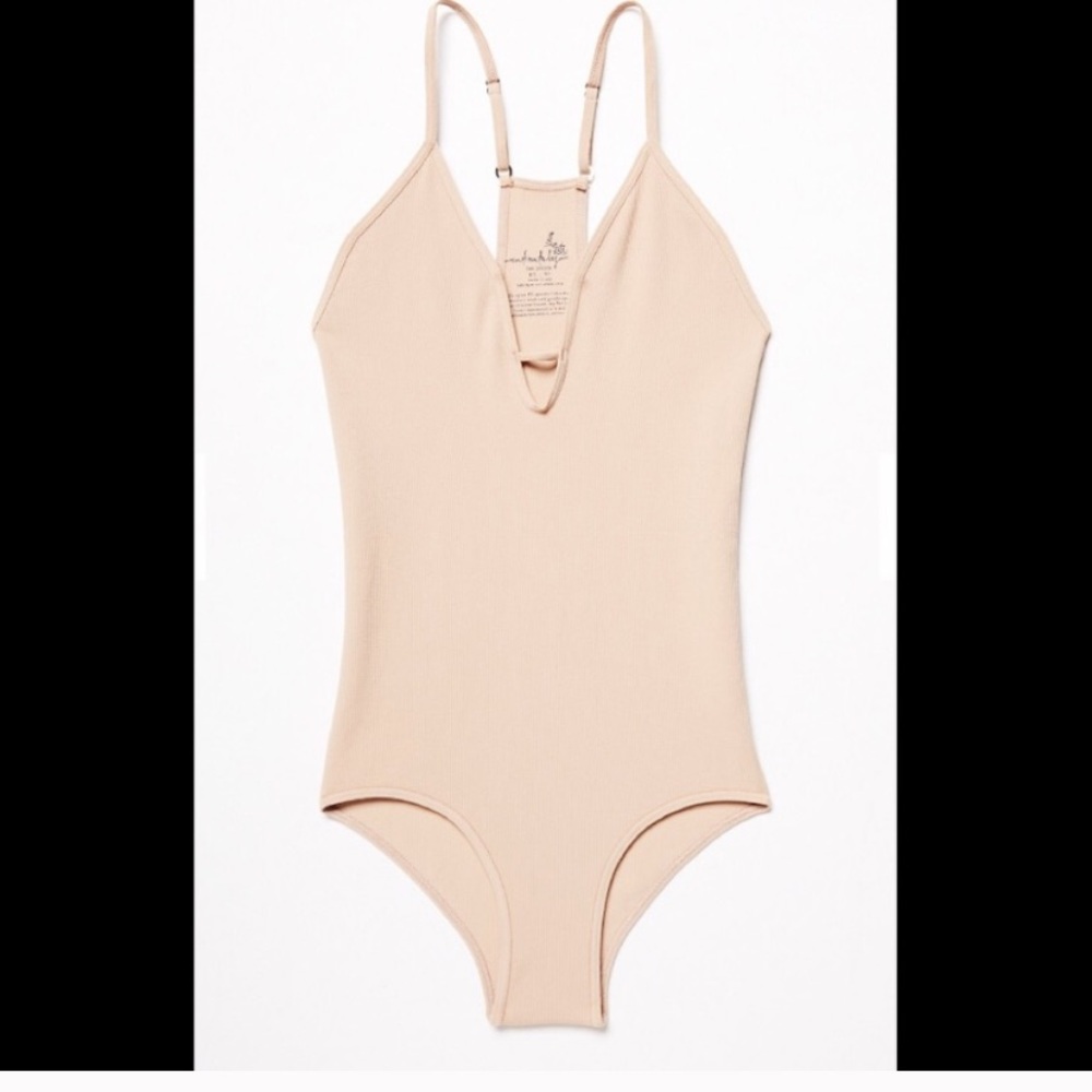 Free People Move Along Nude Bodysuit